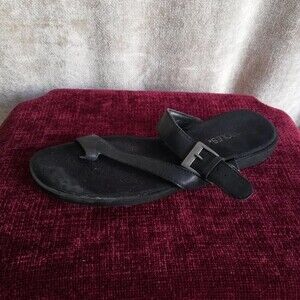 Aerosoles Women's Black Strap Open Toe Slip On Sandal Slides Women Size 7
